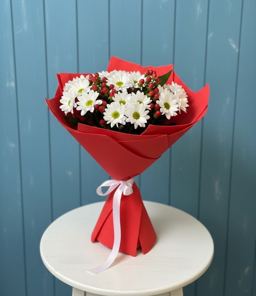 Букет цветов из: Хризантемы в Тотьме