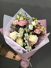 Букет цветов из:  Альстромерии, Розы и Лизиантусы #REPLACE_PRED# Тотьме