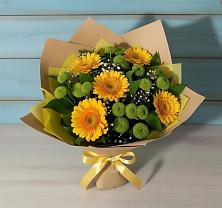 Букет цветов из:  Герберы и Хризантемы #REPLACE_PRED# Тотьме