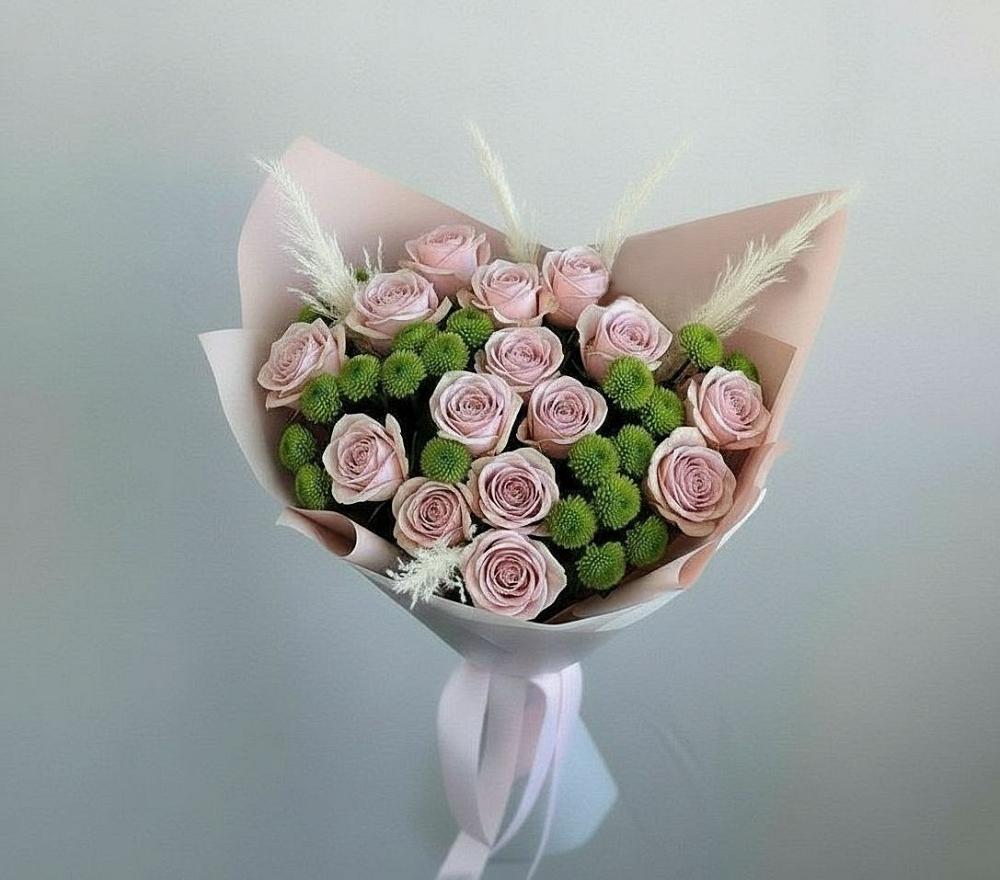 Букет цветов из: Розы и Хризантемы в Тотьме