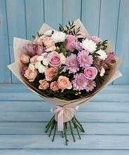 Букет цветов из:  Хризантемы, Розы и Альстромерии #REPLACE_PRED# Тотьме